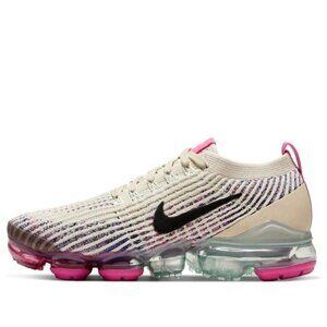 Nike Air VaporMax 3 Flyknit Women's Shoes Beige Pink Black AJ6910 201 Sz 5